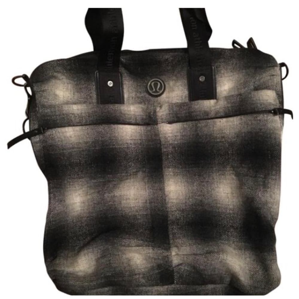 LuluLemon wool black & white messenger bag